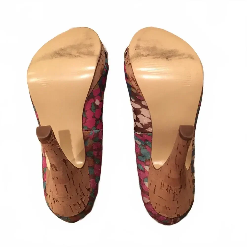 😎🩷Steve Madden Size 6 M Destin High Heels Open Toe Platform Shoes Heels